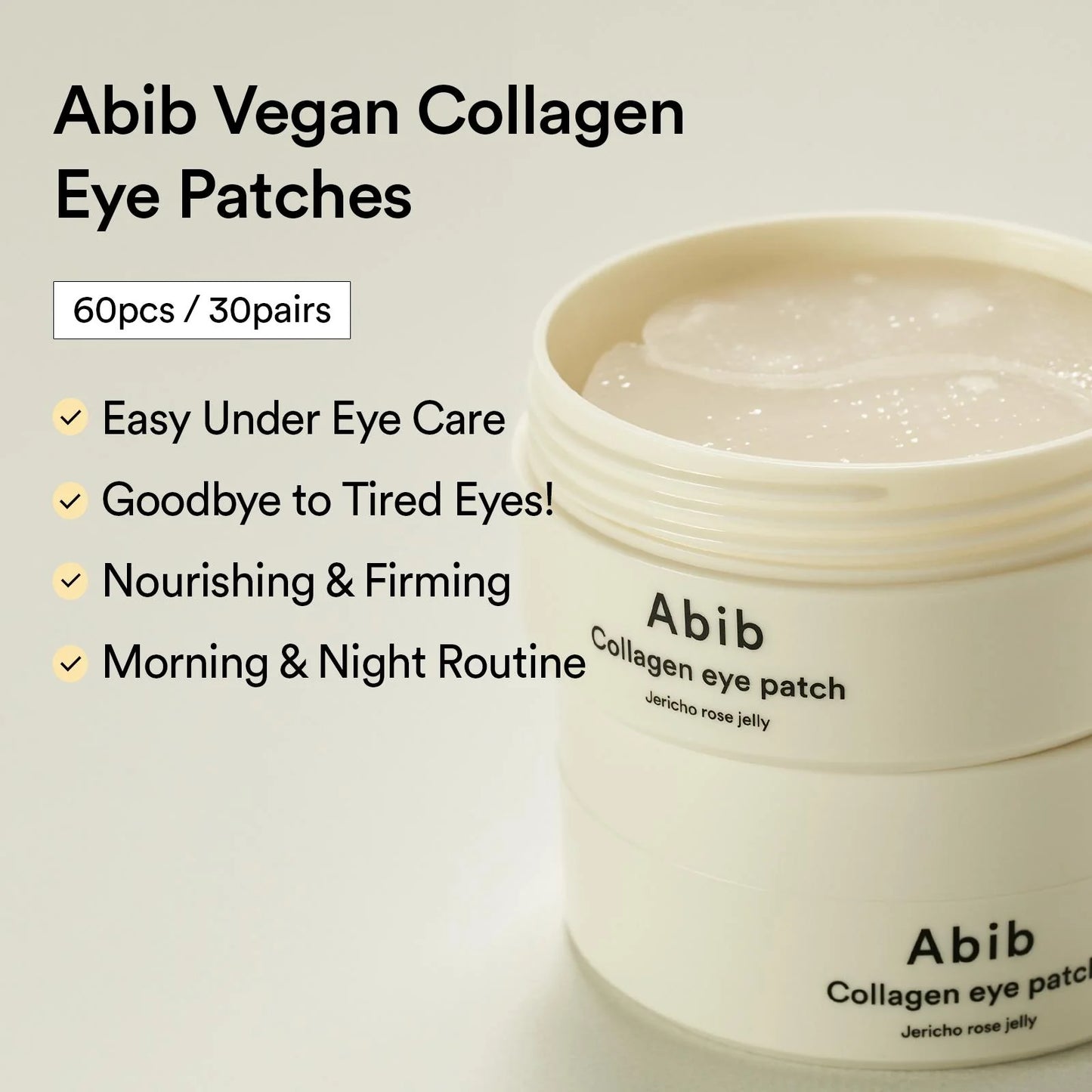 Abib COLLAGEN EYE PATCH JERICHO ROSE JELLY (60EA) 90G