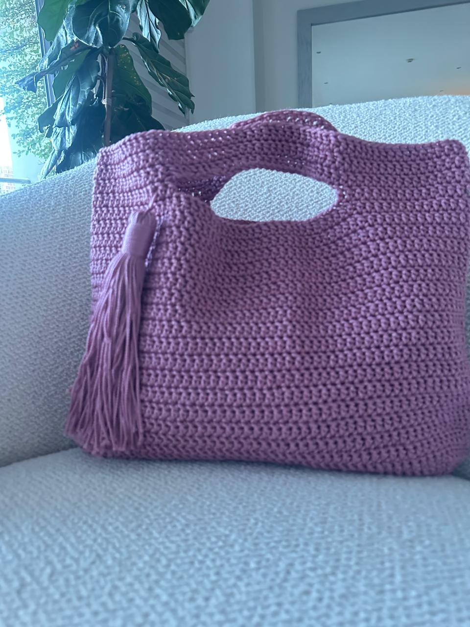 Bolsa Tejida Artesanal ROSA