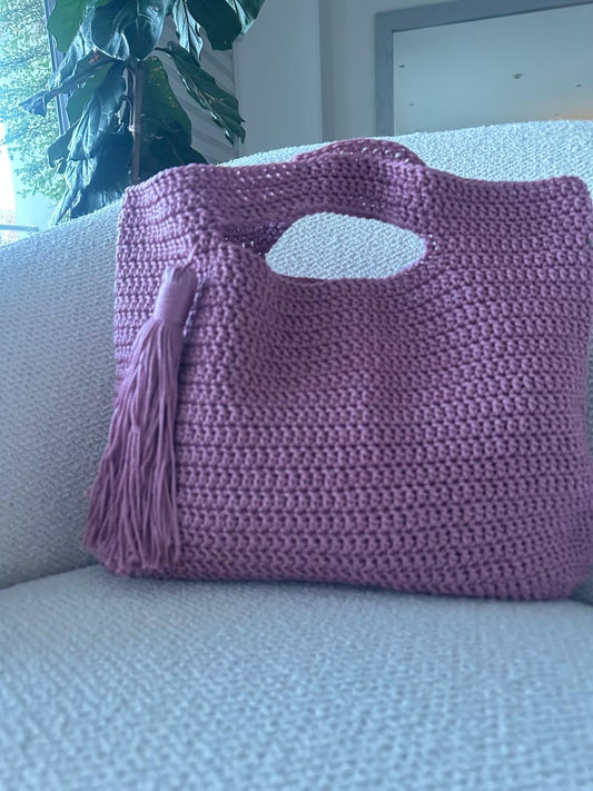 Bolsa Tejida Artesanal ROSA